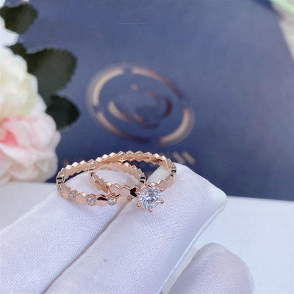 [⭐Reverie Jewels]BEE LOVE RING PINK GOLD 1 DIAMOND