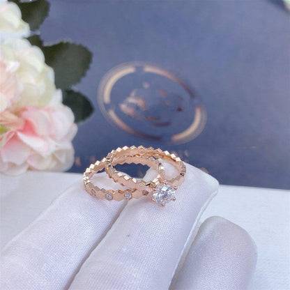 [⭐Reverie Jewels]BEE LOVE RING PINK GOLD DIAMOND