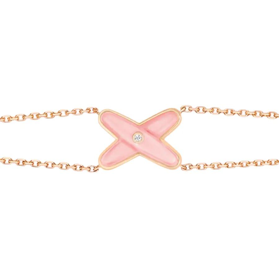 [⭐Reverie Jewels]JEUX BRACELET PINK MOP PINK GOLD 1 DIAMOND