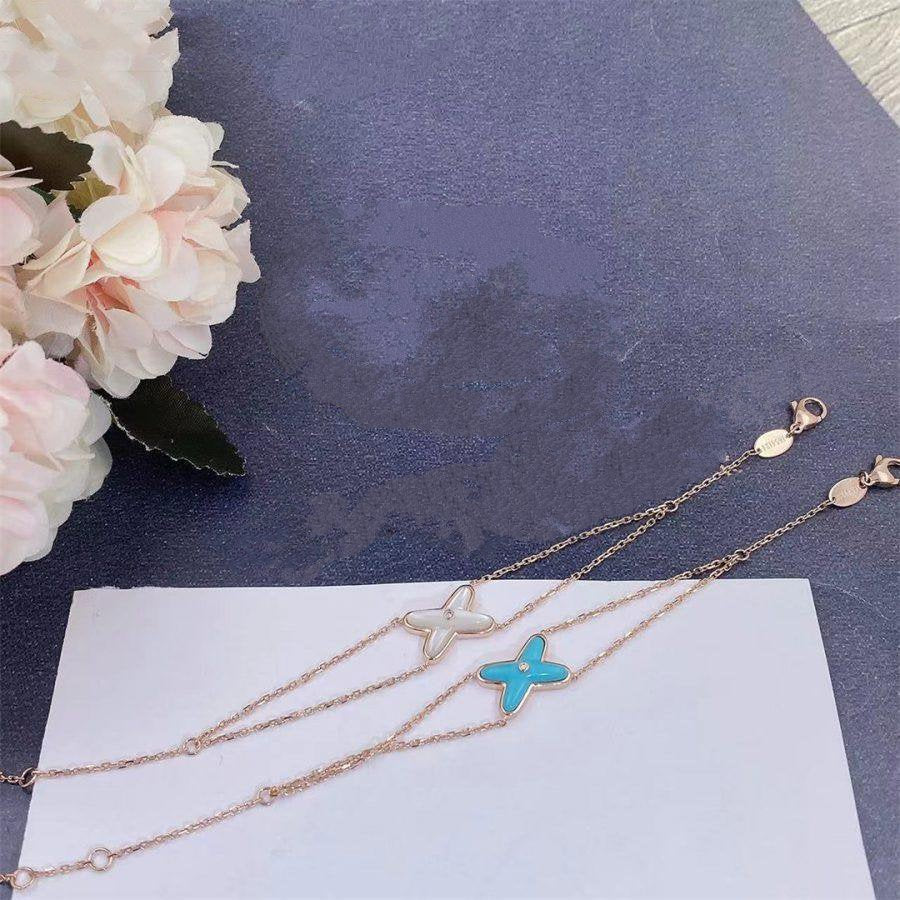 [⭐Reverie Jewels]JEUX BRACELET TURQUOISE PINK GOLD 1 DIAMOND
