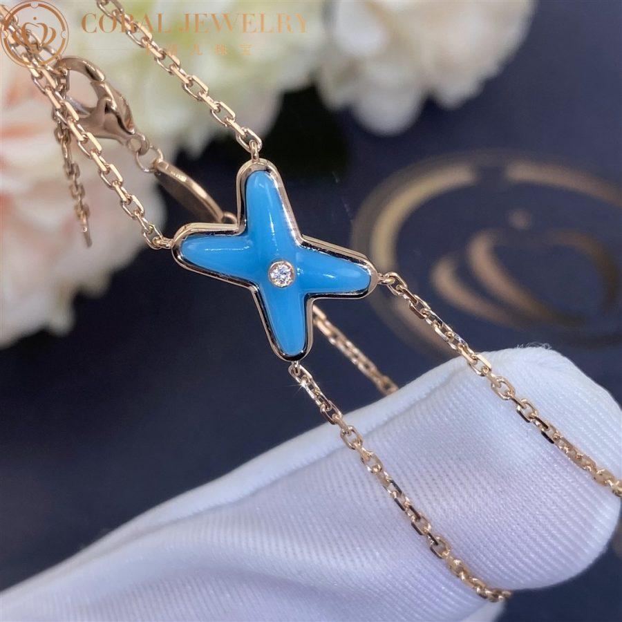 [⭐Reverie Jewels]JEUX BRACELET TURQUOISE PINK GOLD 1 DIAMOND