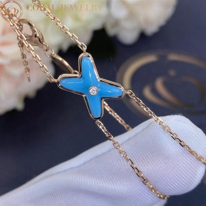[⭐Reverie Jewels]JEUX BRACELET TURQUOISE PINK GOLD 1 DIAMOND