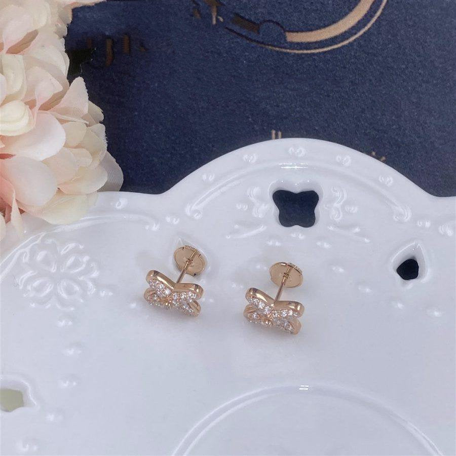 [⭐Reverie Jewels]JEUX DE PINK GOLD DIAMOND EARRINGS