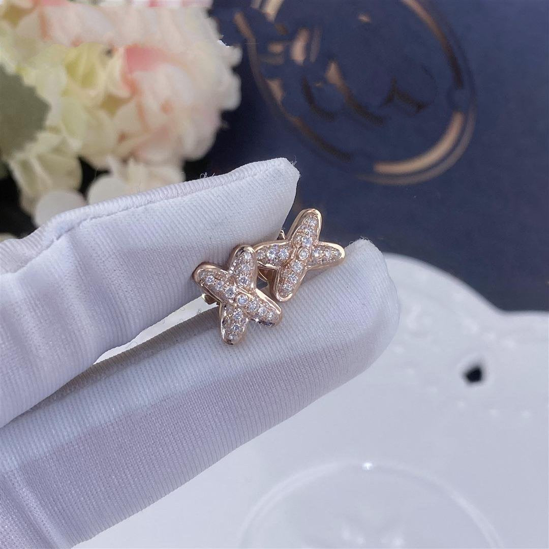 [⭐Reverie Jewels]JEUX DE PINK GOLD DIAMOND EARRINGS