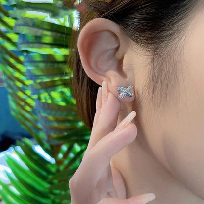 [⭐Reverie Jewels]JEUX DE SILVER DIAMOND EARRINGS