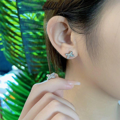 [⭐Reverie Jewels]JEUX DE SILVER DIAMOND EARRINGS