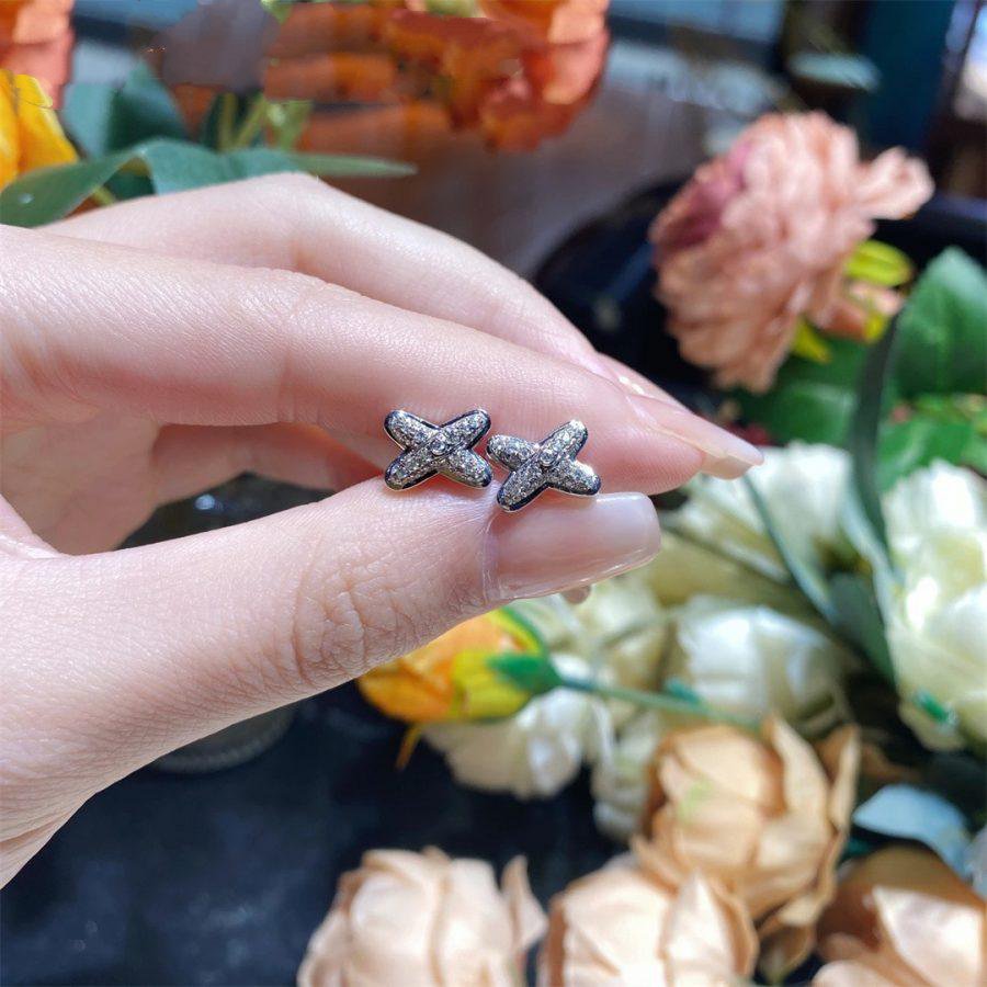 [⭐Reverie Jewels]JEUX DE SILVER DIAMOND EARRINGS