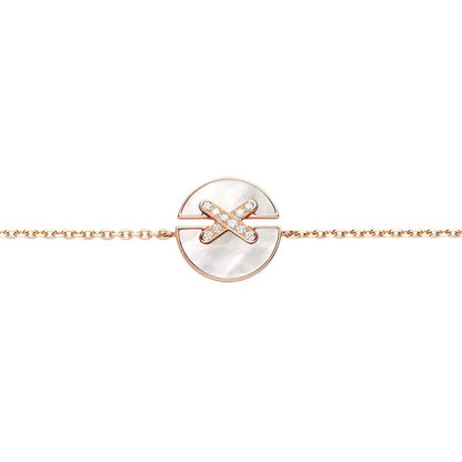 [⭐Reverie Jewels]JEUX DE BRACELET MOP PINK GOLD DIAMONDS