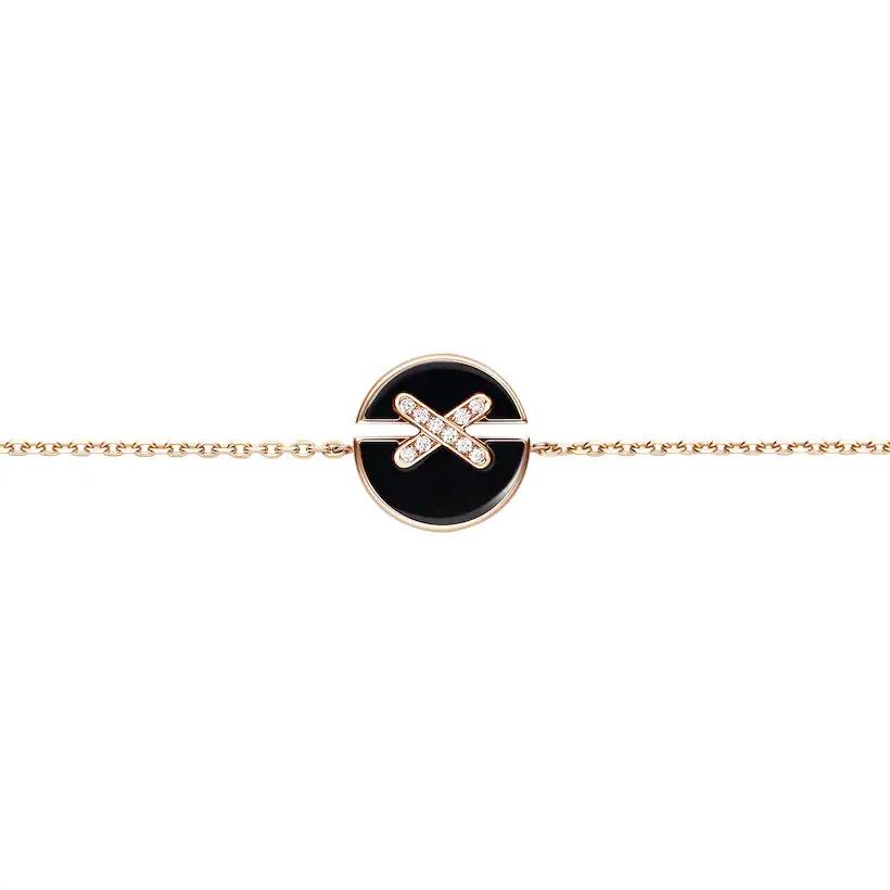 [⭐Reverie Jewels]JEUX DE BRACELET ONYX PINK GOLD DIAMOND