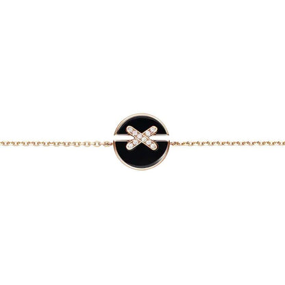 [⭐Reverie Jewels]JEUX DE BRACELET ONYX PINK GOLD DIAMOND