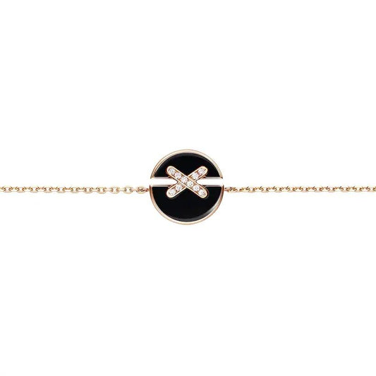 [⭐Reverie Jewels]JEUX DE BRACELET ONYX PINK GOLD DIAMOND