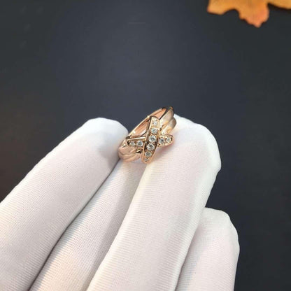 [⭐Reverie Jewels]JEUX DE PINK GOLD DIAMOND RING