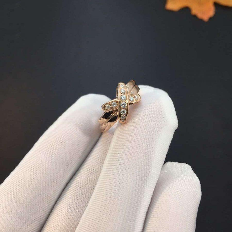 [⭐Reverie Jewels]JEUX DE PINK GOLD DIAMOND RING