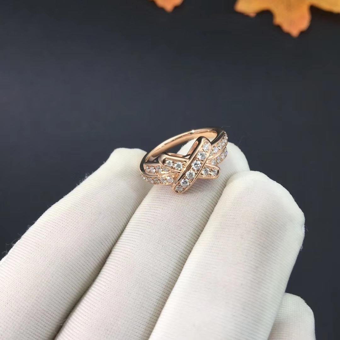 [⭐Reverie Jewels]JEUX DE RING PINK GOLD DIAMOND