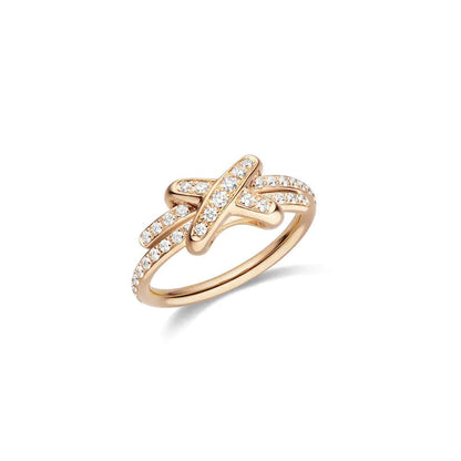[⭐Reverie Jewels]JEUX DE RING PINK GOLD DIAMOND