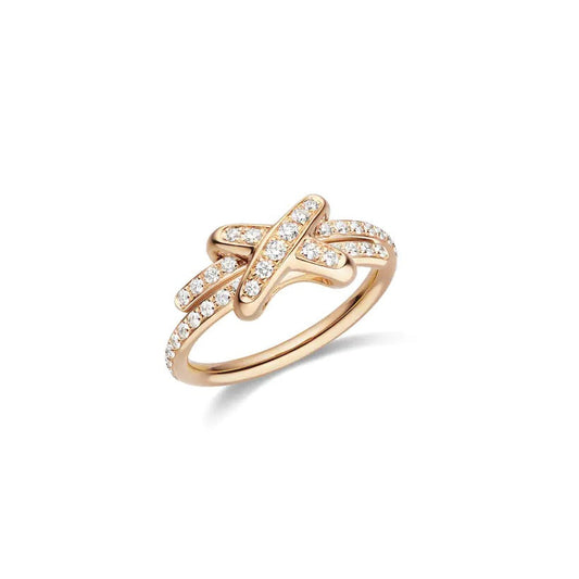 [⭐Reverie Jewels]JEUX DE RING PINK GOLD DIAMOND