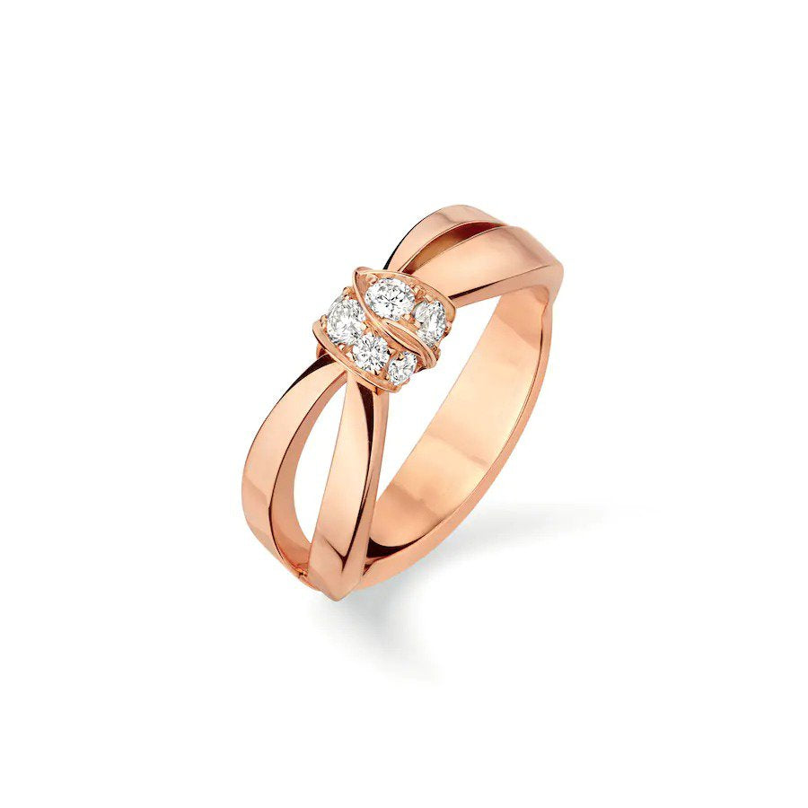 [⭐Reverie Jewels]LIENS RING PINK GOLD DIAMOND