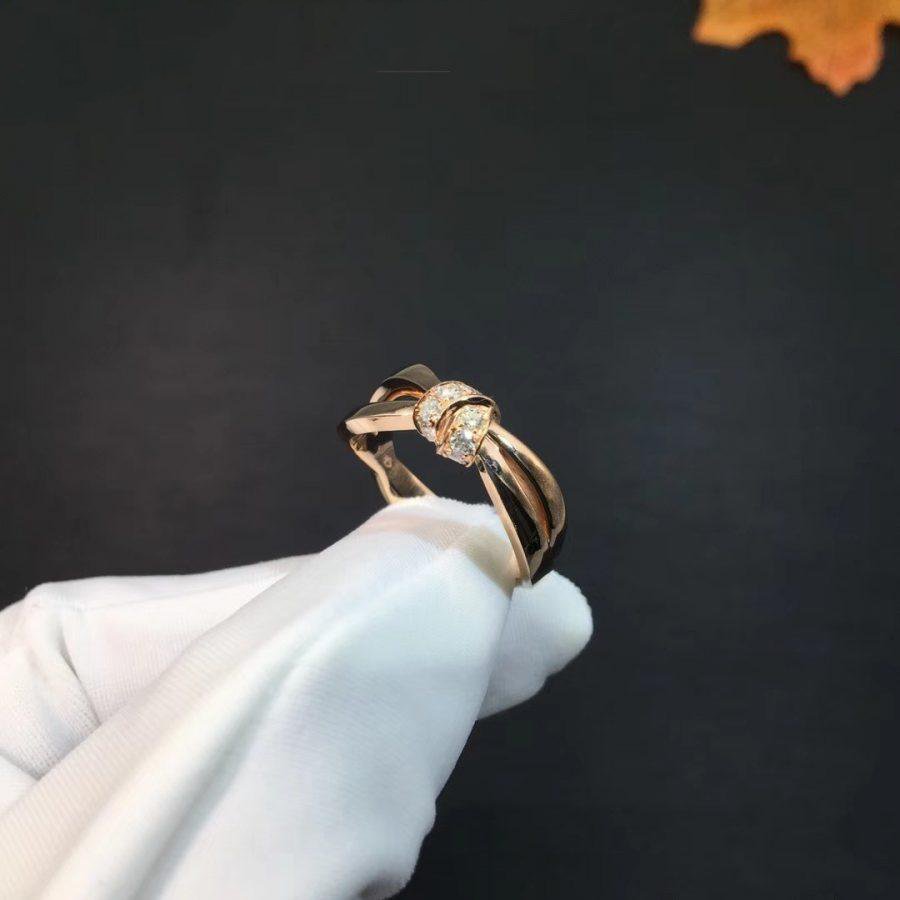 [⭐Reverie Jewels]LIENS RING PINK GOLD DIAMOND