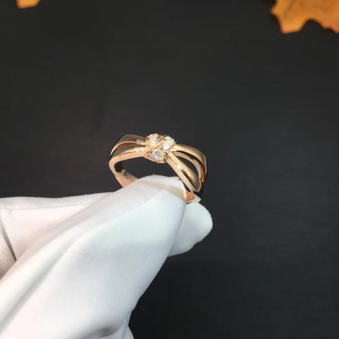 [⭐Reverie Jewels]LIENS RING PINK GOLD DIAMOND