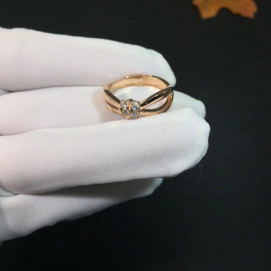 [⭐Reverie Jewels]LIENS RING PINK GOLD DIAMOND