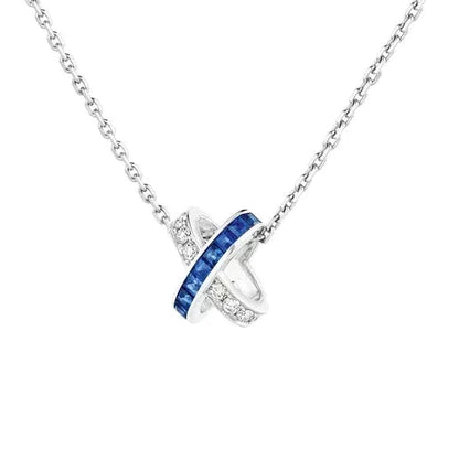 [⭐Reverie Jewels]LIENS DIAMOND SILVER NECKLACE