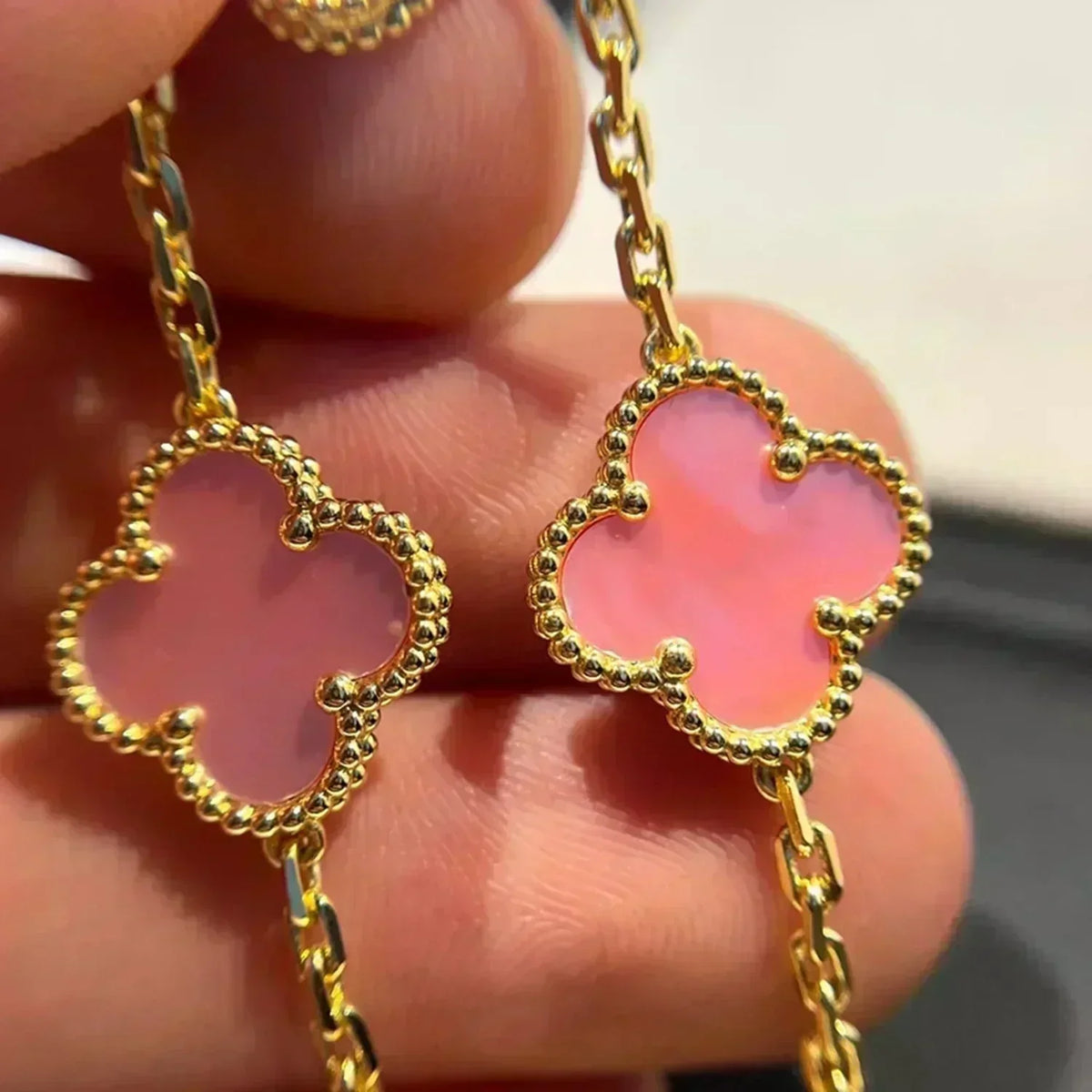 [⭐Reverie Jewels] CLOVER 5 MOTIFS  PINK MOP BRACELET COLLECTION
