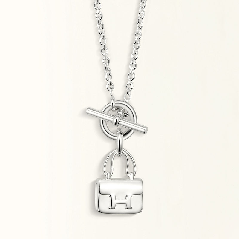 [⭐Reverie Jewels]POP H PEDANT SILVER NECKLACE