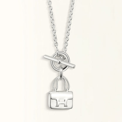 [⭐Reverie Jewels]POP H PEDANT SILVER NECKLACE