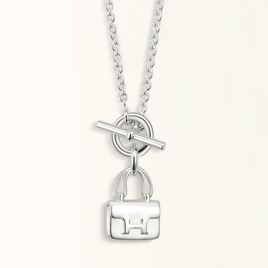 [⭐Reverie Jewels]POP H PEDANT SILVER NECKLACE
