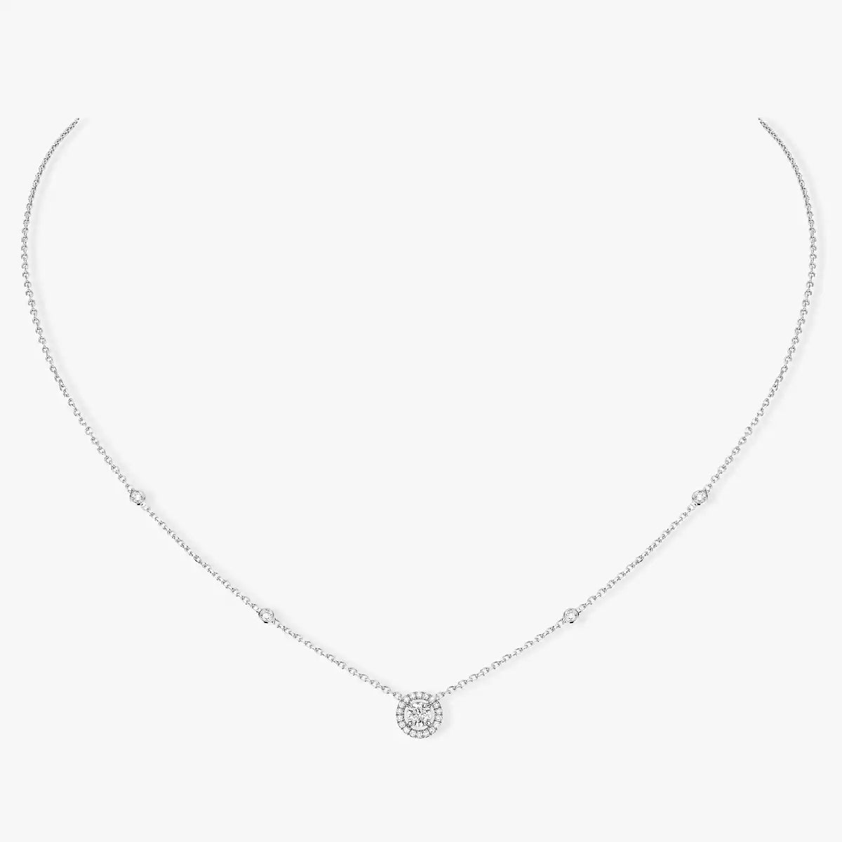 [⭐Reverie Jewels]Diamond Necklace 0,20ct Brilliant Shape Joy