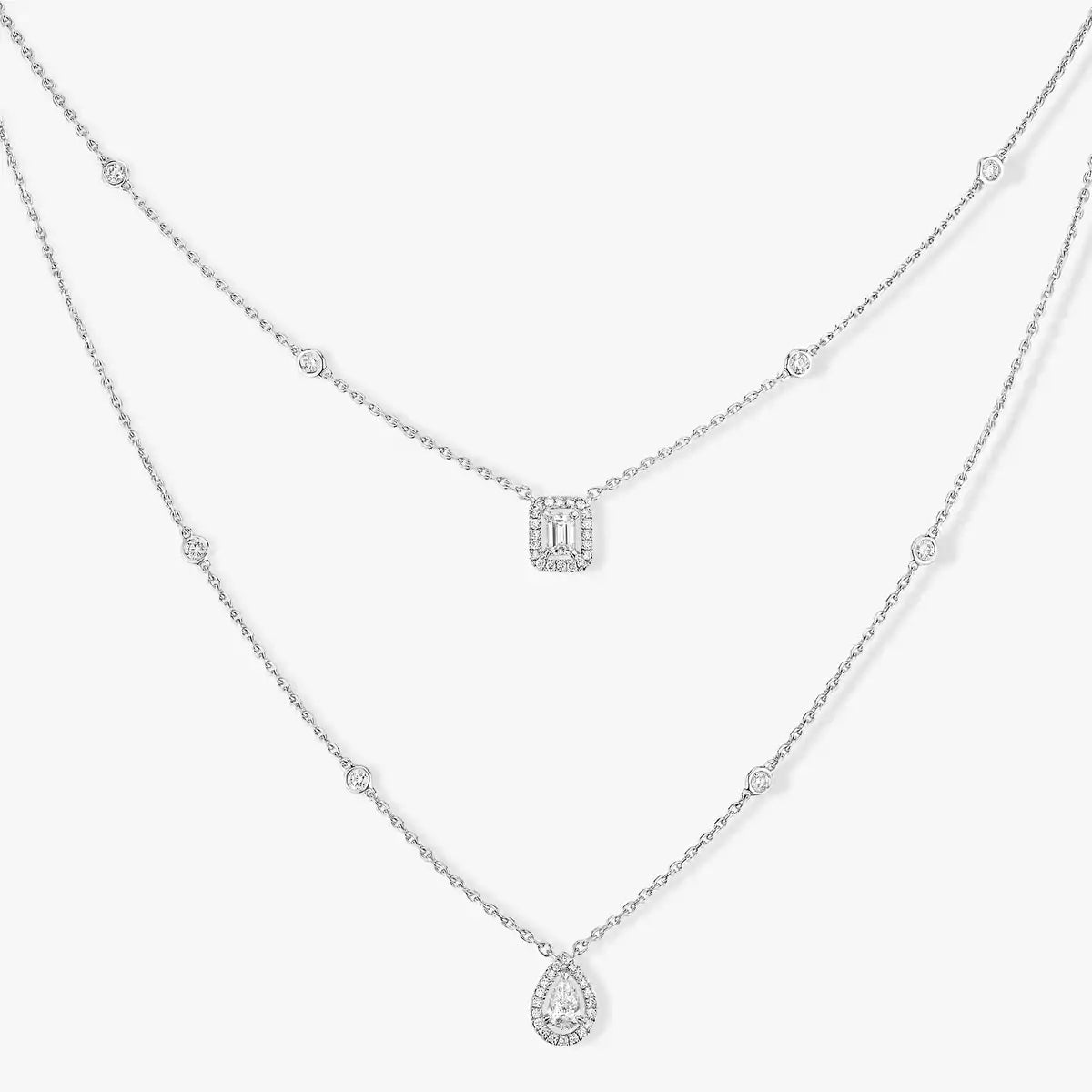 [⭐Reverie Jewels]Diamond Necklace My Twin 2 Rows