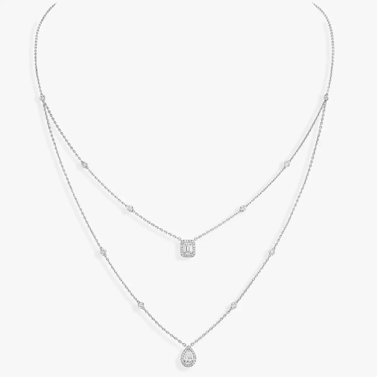 [⭐Reverie Jewels]Diamond Necklace My Twin 2 Rows