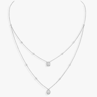 [⭐Reverie Jewels]Diamond Necklace My Twin 2 Rows