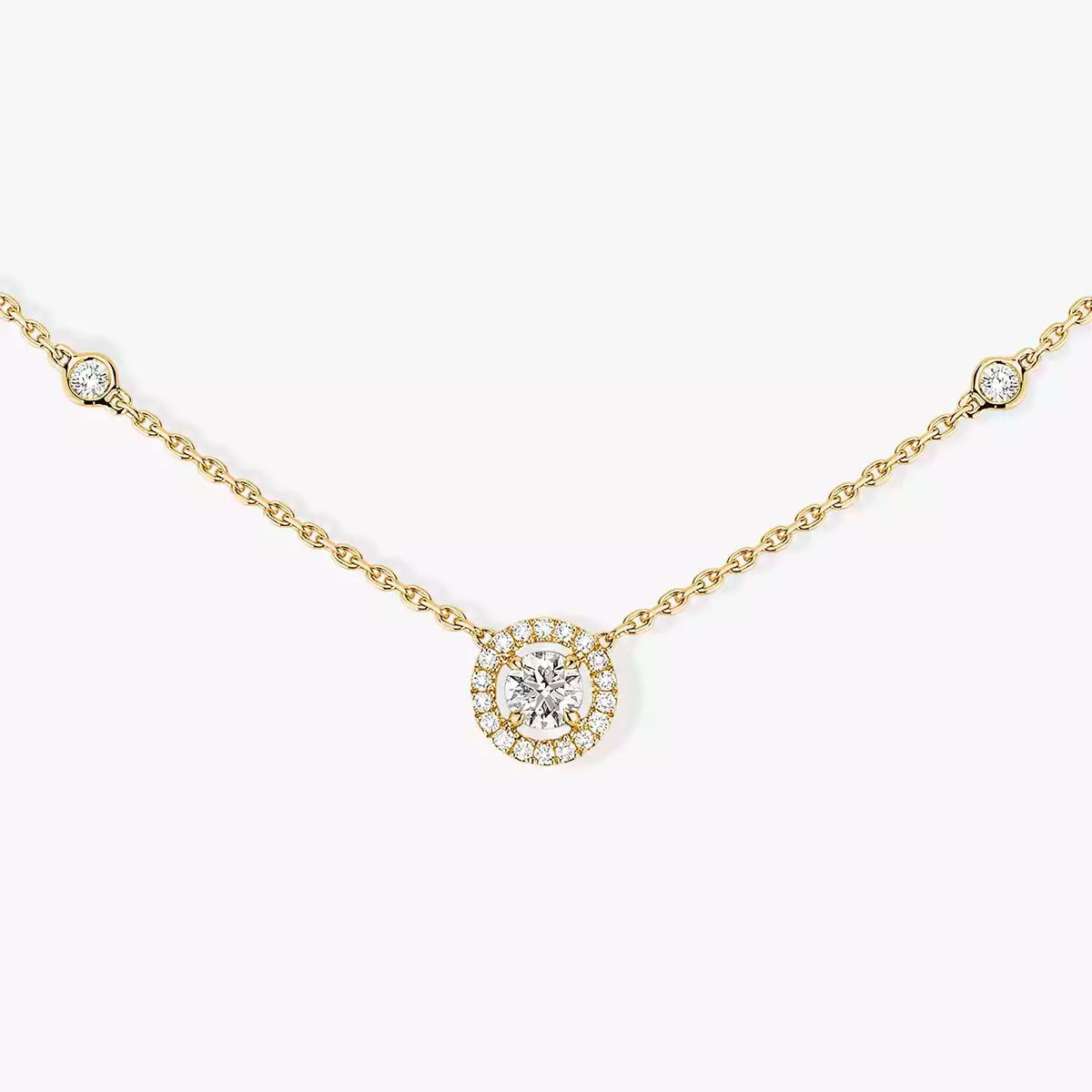 [⭐Reverie Jewels]Diamond Necklace 0,20ct Brilliant Shape Joy