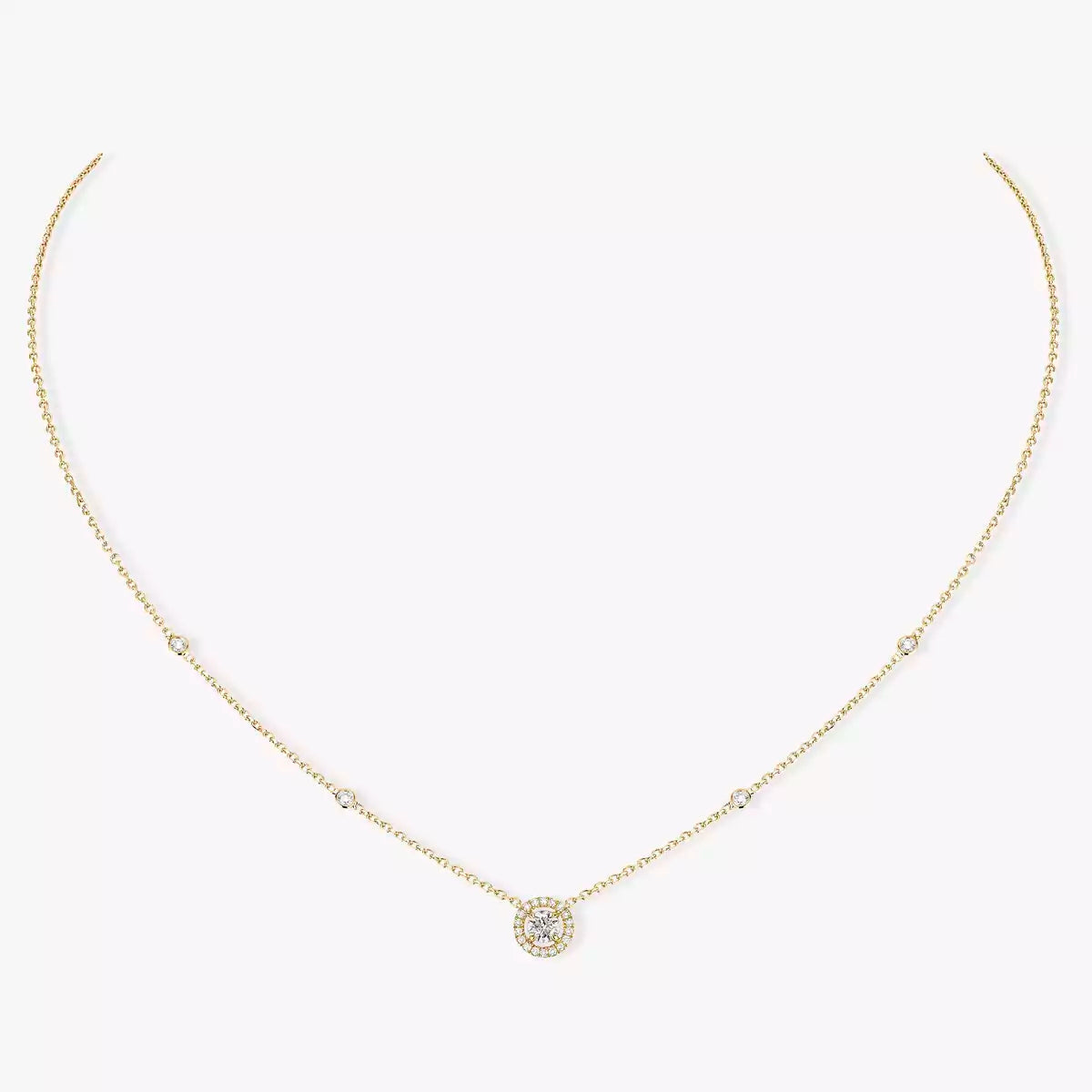 [⭐Reverie Jewels]Diamond Necklace 0,20ct Brilliant Shape Joy