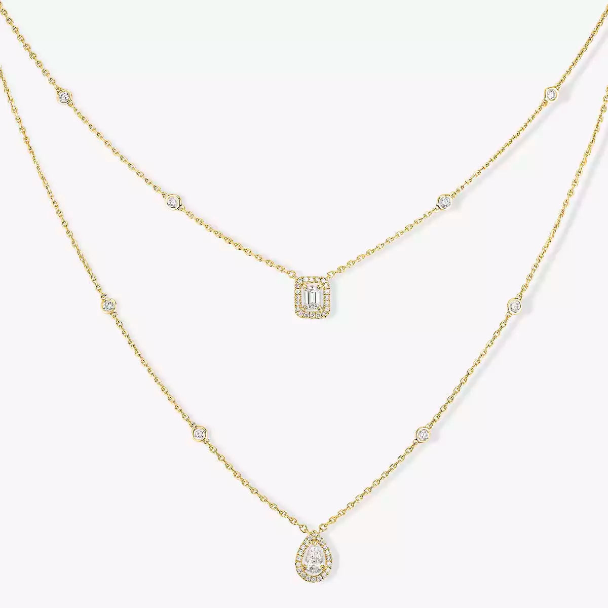 [⭐Reverie Jewels]Diamond Necklace My Twin 2 Rows