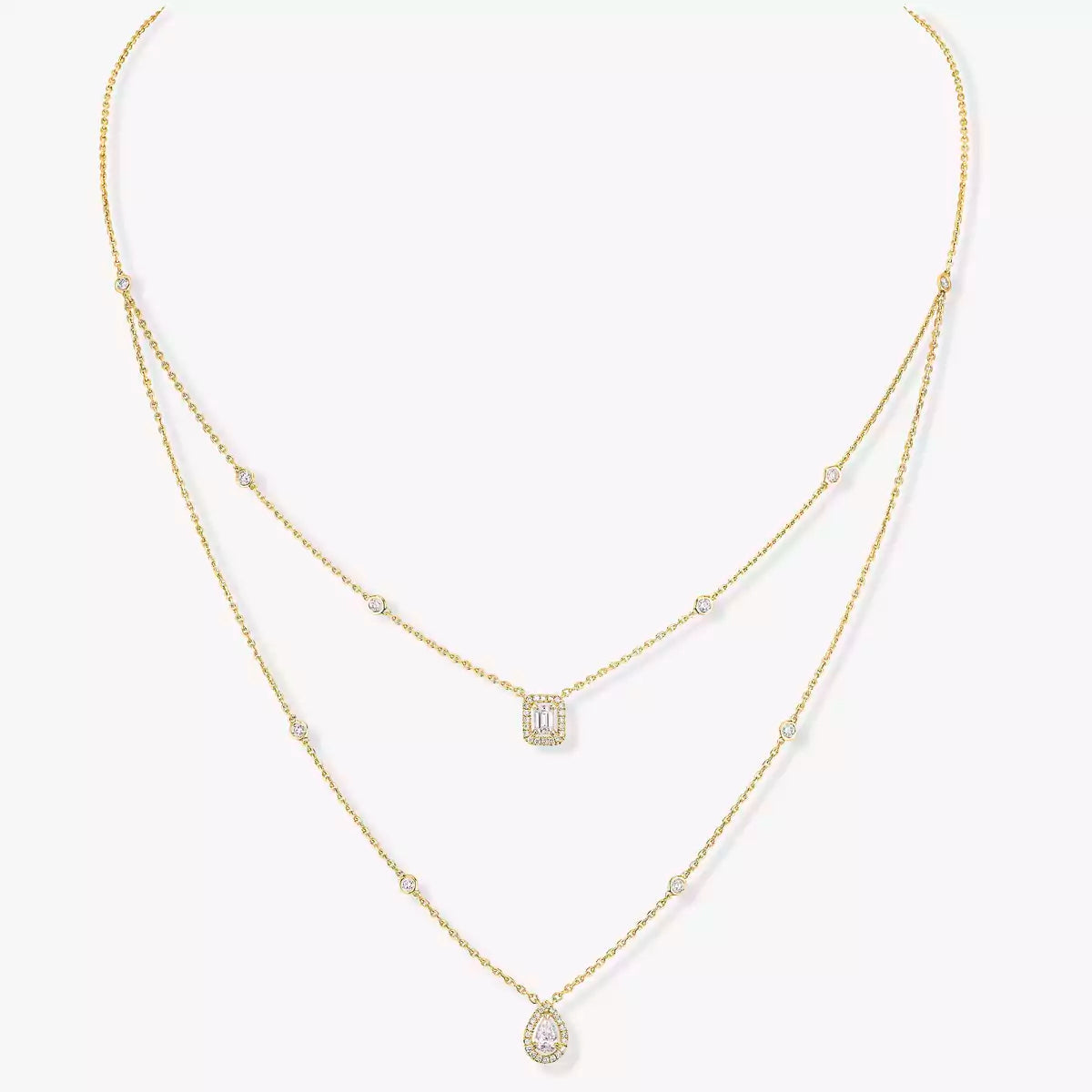 [⭐Reverie Jewels]Diamond Necklace My Twin 2 Rows