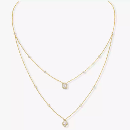 [⭐Reverie Jewels]Diamond Necklace My Twin 2 Rows