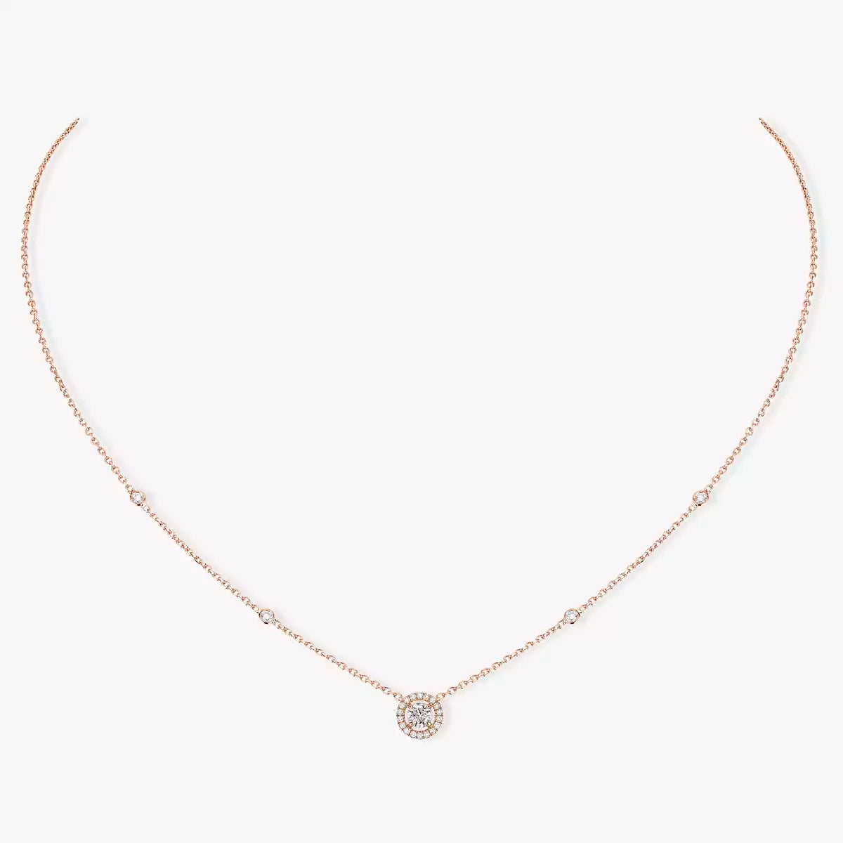 [⭐Reverie Jewels]Diamond Necklace 0,20ct Brilliant Shape Joy