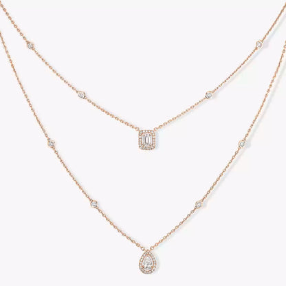 [⭐Reverie Jewels]Diamond Necklace My Twin 2 Rows