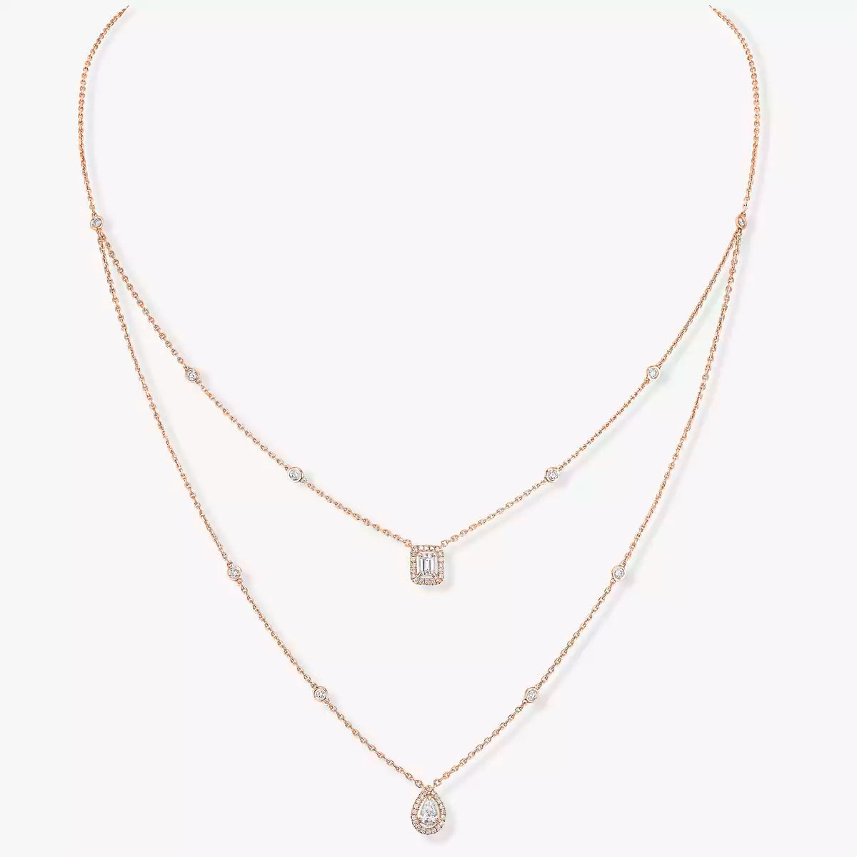 [⭐Reverie Jewels]Diamond Necklace My Twin 2 Rows