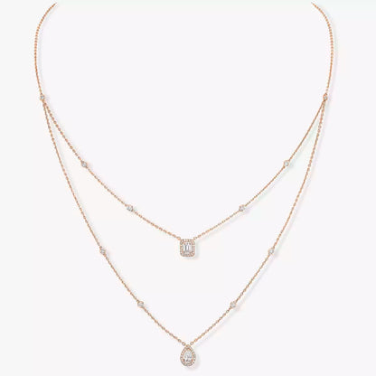 [⭐Reverie Jewels]Diamond Necklace My Twin 2 Rows
