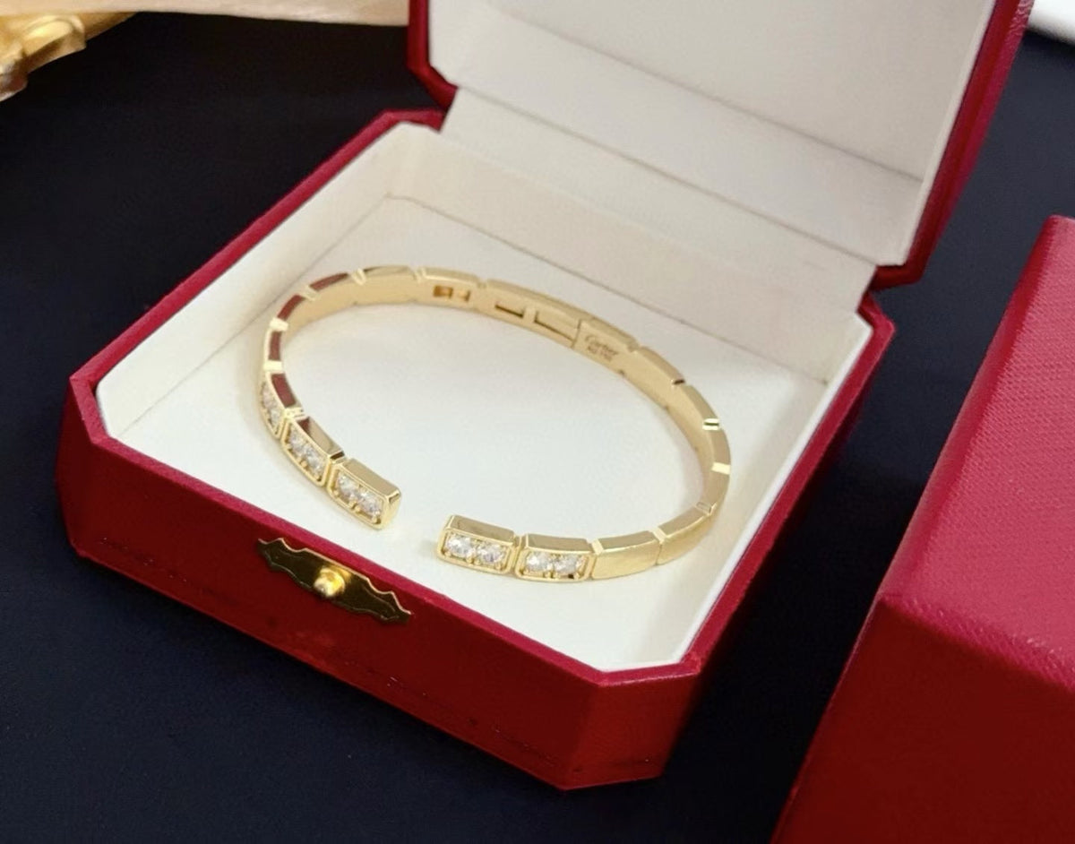 [⭐Reverie Jewels jewelrys]LOVE DIAMOND OPEN  BRACELET