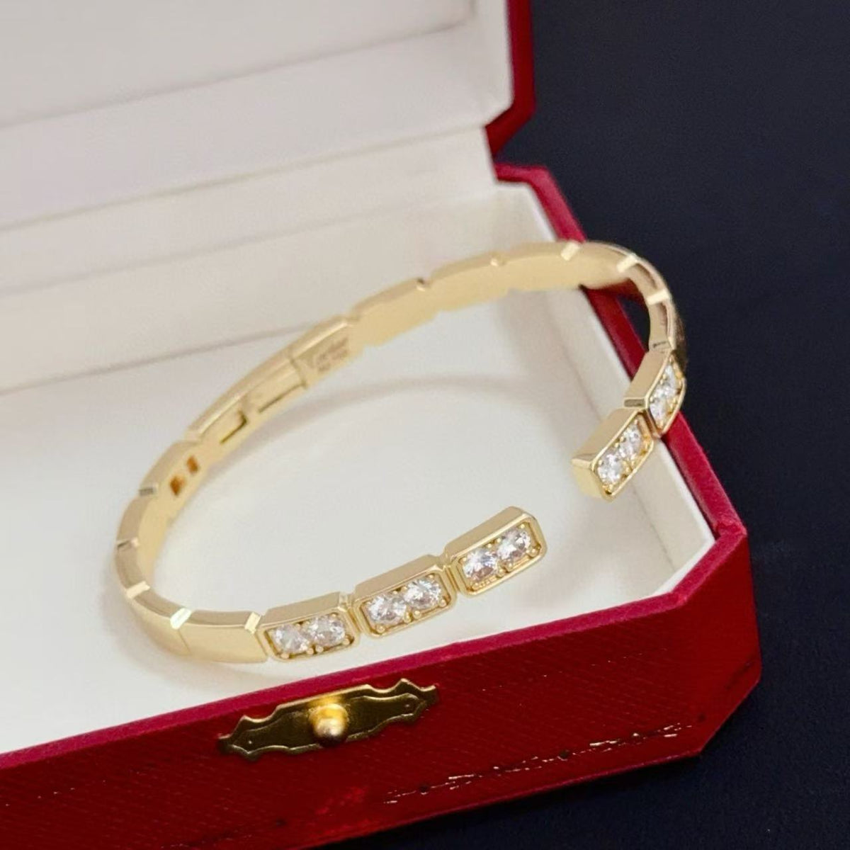 [⭐Reverie Jewels jewelrys]LOVE DIAMOND OPEN  BRACELET