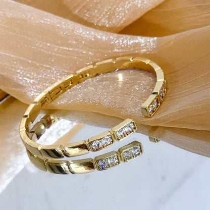 [⭐Reverie Jewels jewelrys]LOVE DIAMOND OPEN  BRACELET