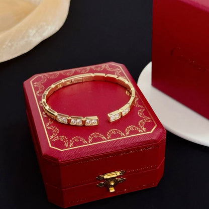[⭐Reverie Jewels jewelrys]LOVE DIAMOND OPEN  BRACELET