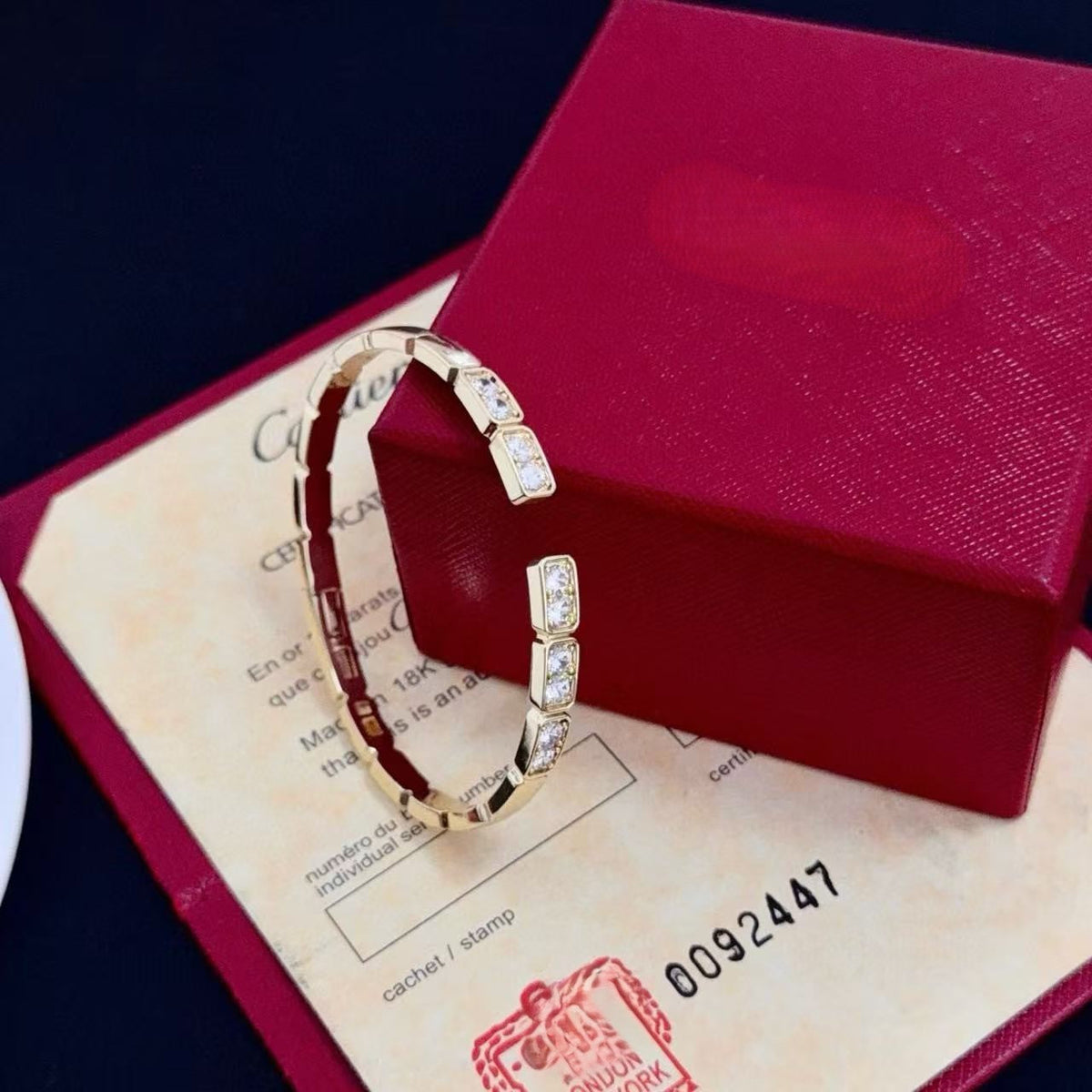 [⭐Reverie Jewels jewelrys]LOVE DIAMOND OPEN  BRACELET