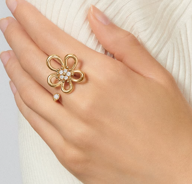 [⭐Reverie Jewels]Flowerlace Between the Finger