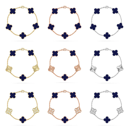 [⭐Reverie Jewels]CLOVER 5 MOTIF LAPIS LAZULI BRACELET COLLECTION