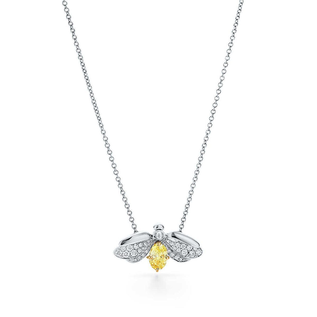 [Reverie Jewels]PAPER FLOWERS YELLOW DIAMOND FIREFLY PENDANT
